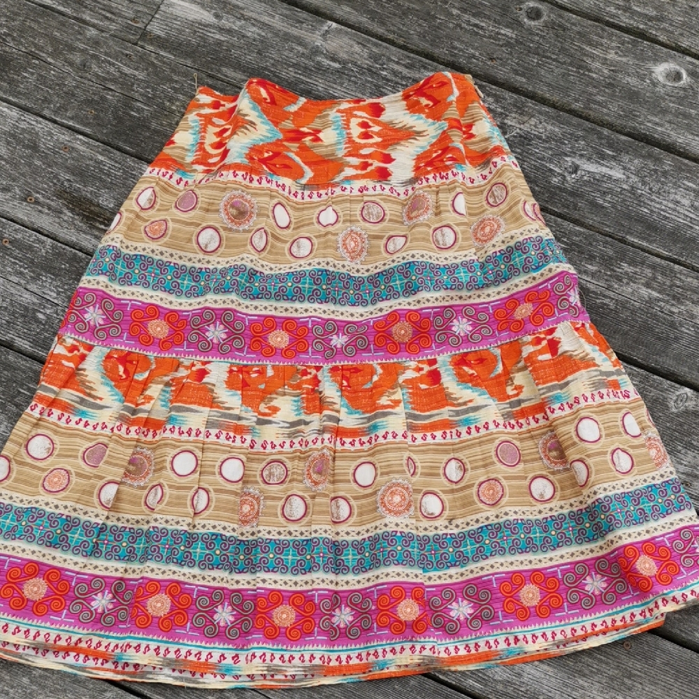 Evan-Picone Petite Boho Cottagecore Prairiecore A line Midi Length. Size 10P